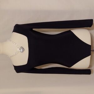 Popular 21 Black Fitted Long Sleeve Bodysuit